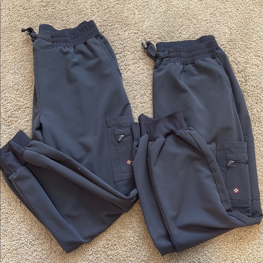 White cross jogger scrubs